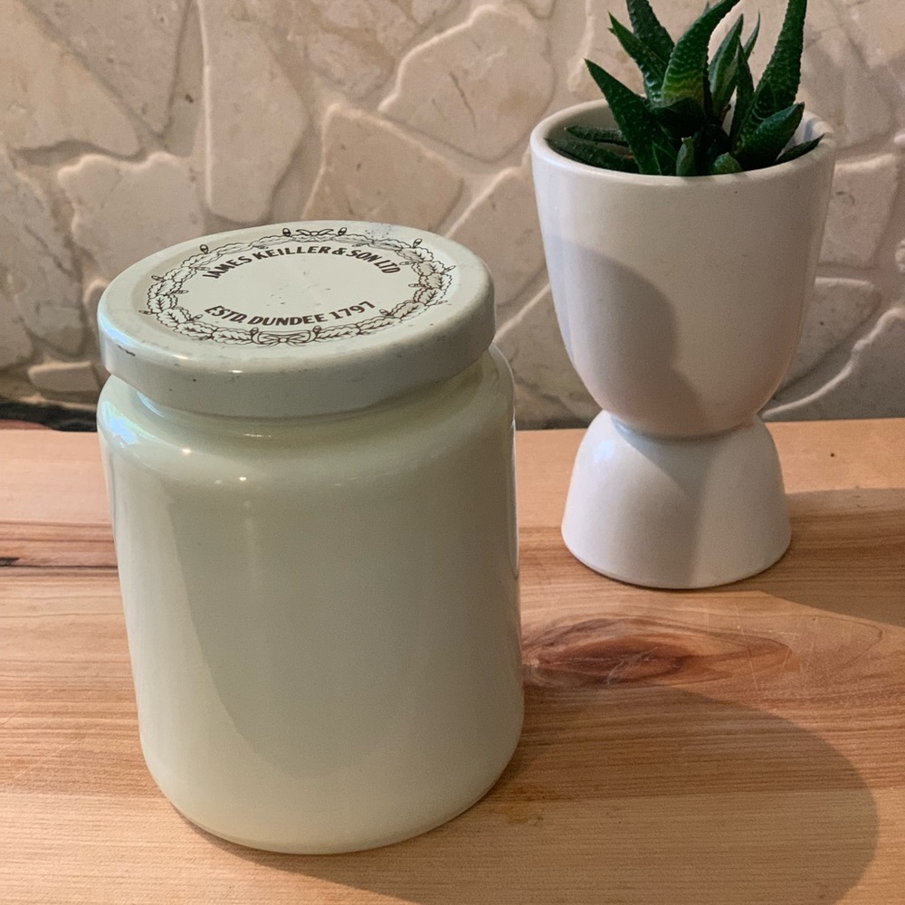 JAMES KEILLER & SON | Dundee Milk Glass Marmalade Jar